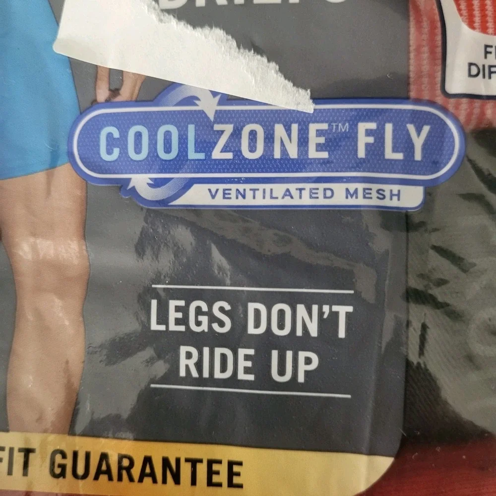 5 Fruit Of The Loom Boxer Briefs Cool Zone Fly Large 36